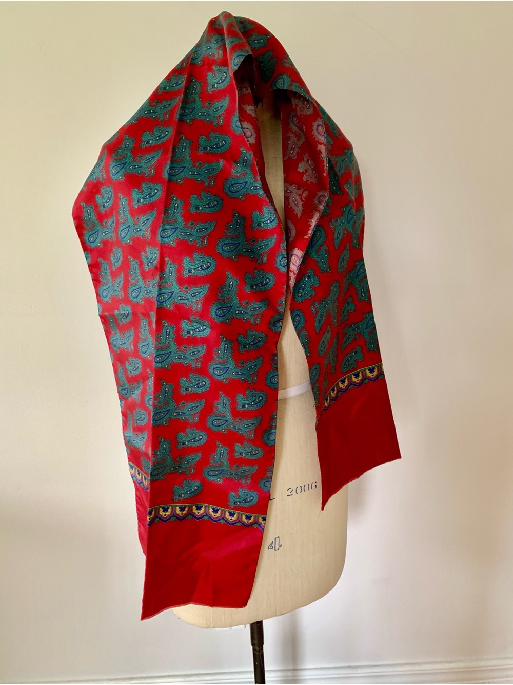Men’s Paisley Silk Scarf Opera Scarf